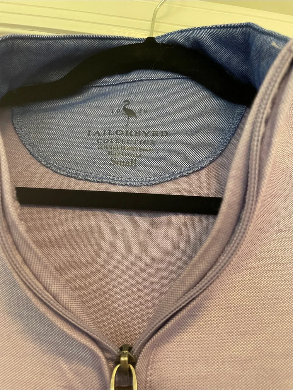 NWOT! Tailorbyrd Men's Lavender Half-Zip Pullover Sweater S